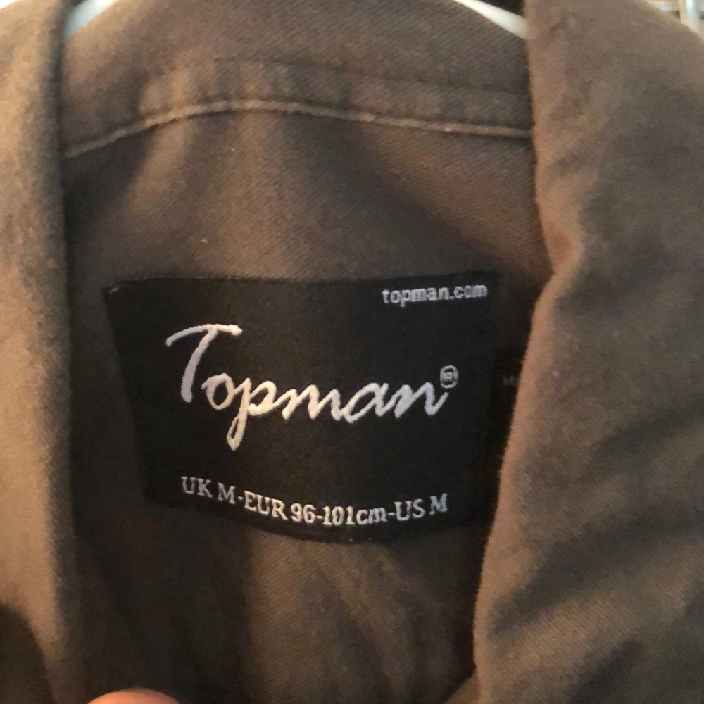 Topman OLIVE button down - Picture 3 of 5
